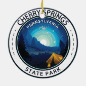 Cherry Springs Staat Park Pennsylvania Abzeichen Keramik Ornament (Hinten)