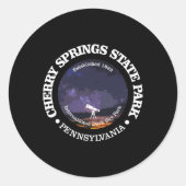 Cherry Springs State Park Shirt Funny Hiking 1922 Runder Aufkleber (Vorderseite)