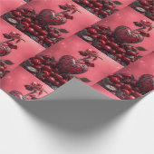 Cherry Steampunk Valentine Geschenkpapier (Ecke)