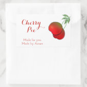 Cherry Stem Rectangle Stickers (Tasche)