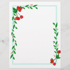 Cherry Stems Scrapbook Paper