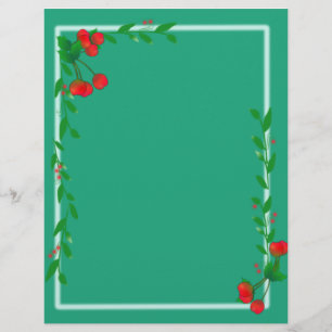 Cherry Stems Scrapbook Paper