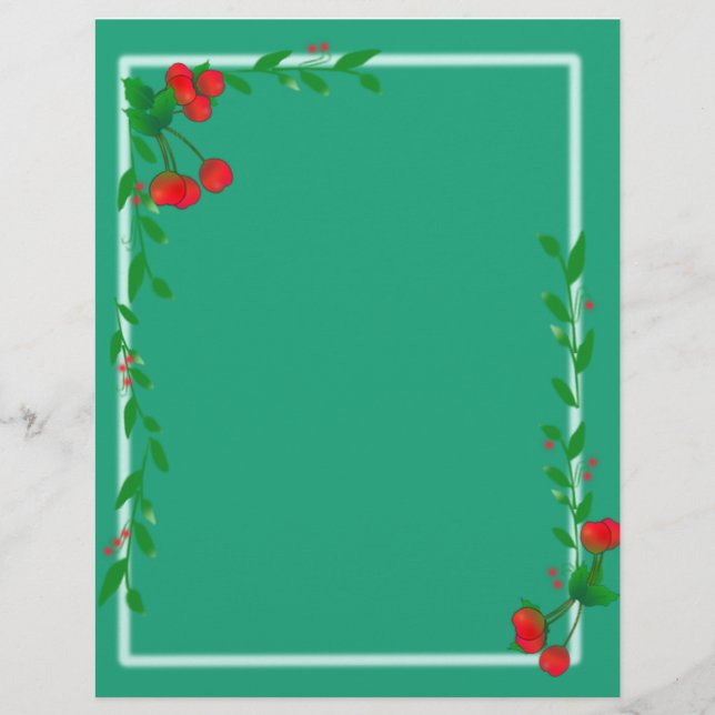 Cherry Stems Scrapbook Paper (Vorderseite)