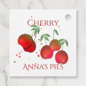 Cherry Stems String Tags Geschenkanhänger (Rückseite)