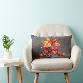Cherry Still Life in Glass Stretched Canvas Print Lendenkissen