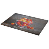 Cherry Still Life in Glass Stretched Canvas Print Schneidebrett (Ecke)