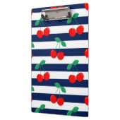 Cherry Stripe Muster - Retro Fruit Gift & Decke Klemmbrett (Links)
