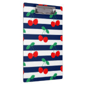 Cherry Stripe Muster - Retro Fruit Gift & Decke Klemmbrett (Rechts)