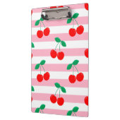 Cherry Stripe Muster - Retro Fruit Gift & Decke Klemmbrett (Links)