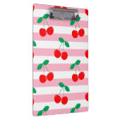 Cherry Stripe Muster - Retro Fruit Gift & Decke Klemmbrett (Rechts)