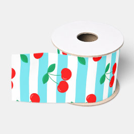 Cherry Stripe Muster - Retro Fruit Gift & Decke Ripsband