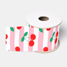 Cherry Stripe Muster - Retro Fruit Gift & Decke Ripsband