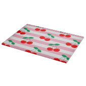 Cherry Stripe Muster - Retro Fruit Gift & Decke Schneidebrett (Ecke)