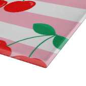 Cherry Stripe Muster - Retro Fruit Gift & Decke Schneidebrett (Ecke)