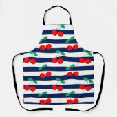 Cherry Stripe Muster - Retro Fruit Gift & Decke Schürze (Vorderseite)