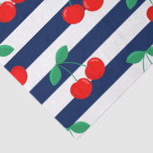Cherry Stripe Muster - Retro Fruit Gift & Decke Seidenpapier (Detail)