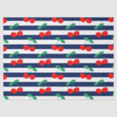 Cherry Stripe Muster - Retro Fruit Gift & Decke Seidenpapier (Vorderseite)