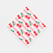 Cherry Stripe Muster - Retro Fruit Gift & Decke Serviette (Ecke)