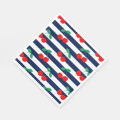 Cherry Stripe Muster - Retro Fruit Gift & Decke Serviette (Ecke)