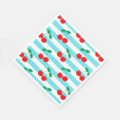 Cherry Stripe Muster - Retro Fruit Gift & Decke Serviette (Ecke)