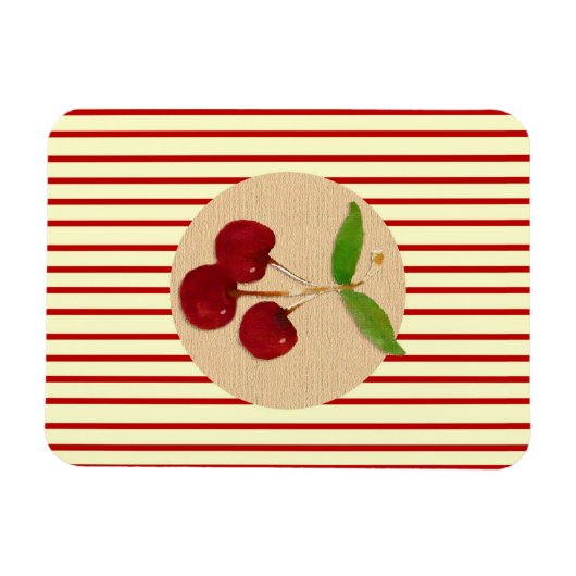 Cherry Stripe Premium Flexi Magnet (Horizontal)