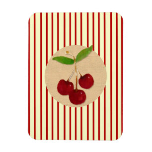 Cherry Stripe Premium Flexi Magnet