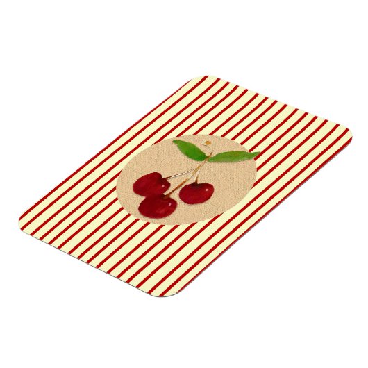 Cherry Stripe Premium Flexi Magnet (Linke Seite)
