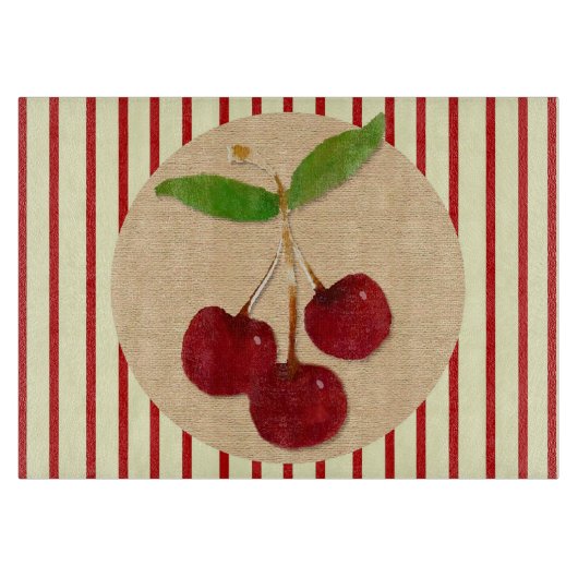 Cherry Stripe Schneidebrett (Vorderseite)