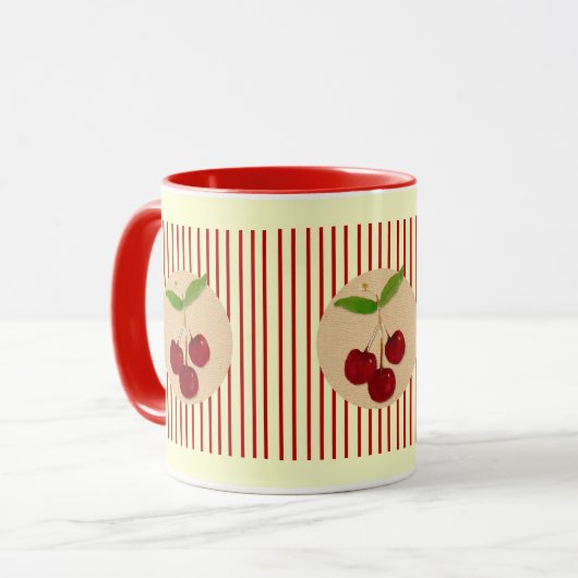 Cherry Stripe Tasse (Vorderseite Links)