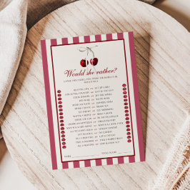 Cherry Striped Brautparty würde sie eher Karte