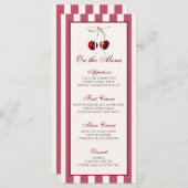 Cherry Striped Menükarte (Vorne/Hinten)