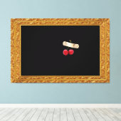 Cherry Stuckarbeiten in der Bemalungsfläche Canvas Leinwanddruck (Insitu (Holzboden))