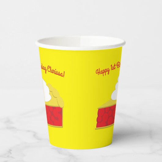 Cherry Süsse Pie Birthday Party Pappbecher (Links)