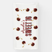 Cherry Sweet 16 Personalisiertes Party Banner (Vertikal)