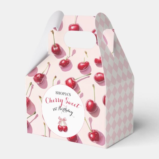 Cherry Sweet 1. Geburtstag Geschenkschachtel (Vorderseite)