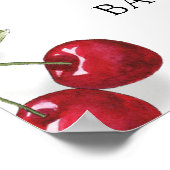 Cherry Sweet Baby Dusche Willkommenspappe Poster (Ecke)