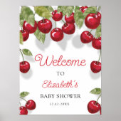 Cherry Sweet Baby Dusche Willkommenspappe Poster (Vorne)