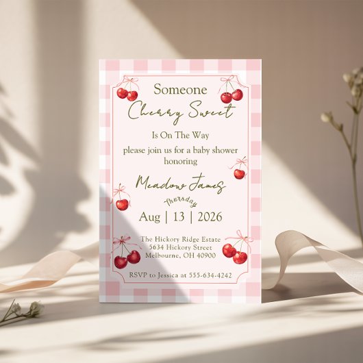 Cherry Sweet - Baby Shower Invitation Einladung