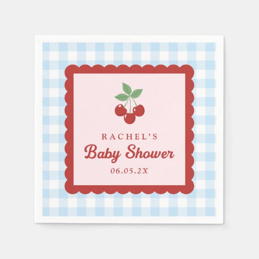 Cherry Sweet Baby Shower Serviette (Vorderseite)