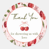 Cherry Sweet baby shower sticker (Vorderseite)