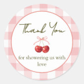Cherry Sweet baby shower sticker (Vorderseite)