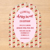 Cherry Sweet Birthday Acryleinladungen (Vorderseite)