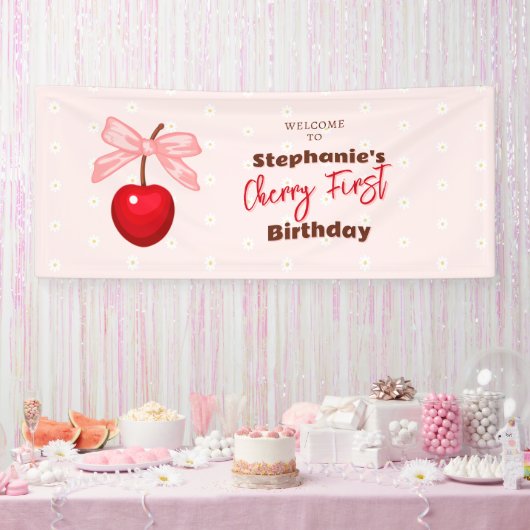 Cherry Sweet Birthday Banner (Party)