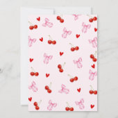 Cherry Sweet Birthday Cherries 1st Birthday Einladung (Rückseite)