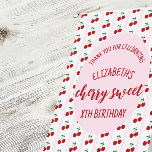 Cherry Sweet Birthday Dankeskarte
