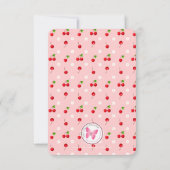 Cherry Sweet Birthday Einladung (Rückseite)