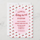 Cherry Sweet Birthday Einladung (Vorderseite)