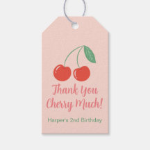Cherry Sweet Birthday Favor Tag Geschenktasten