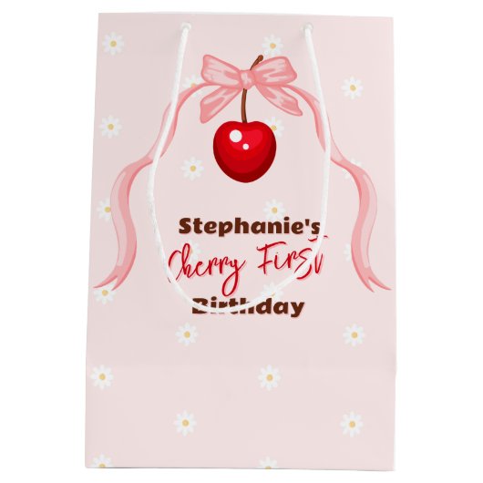 Cherry Sweet Birthday Mittlere Geschenktüte (Rückseite)