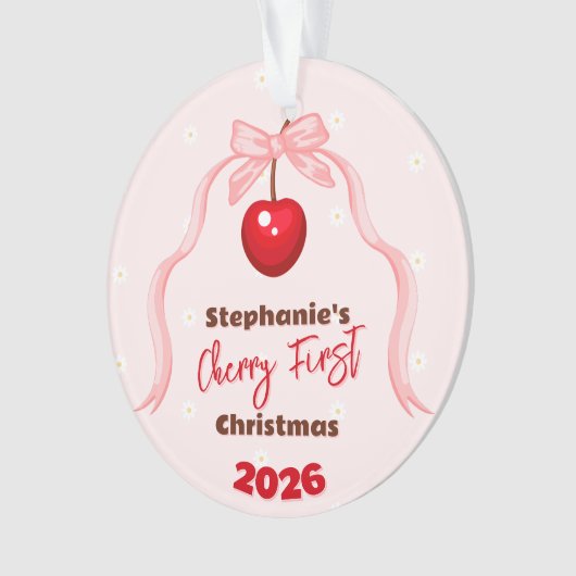 Cherry Sweet Birthday Ornament (Vorderseite)